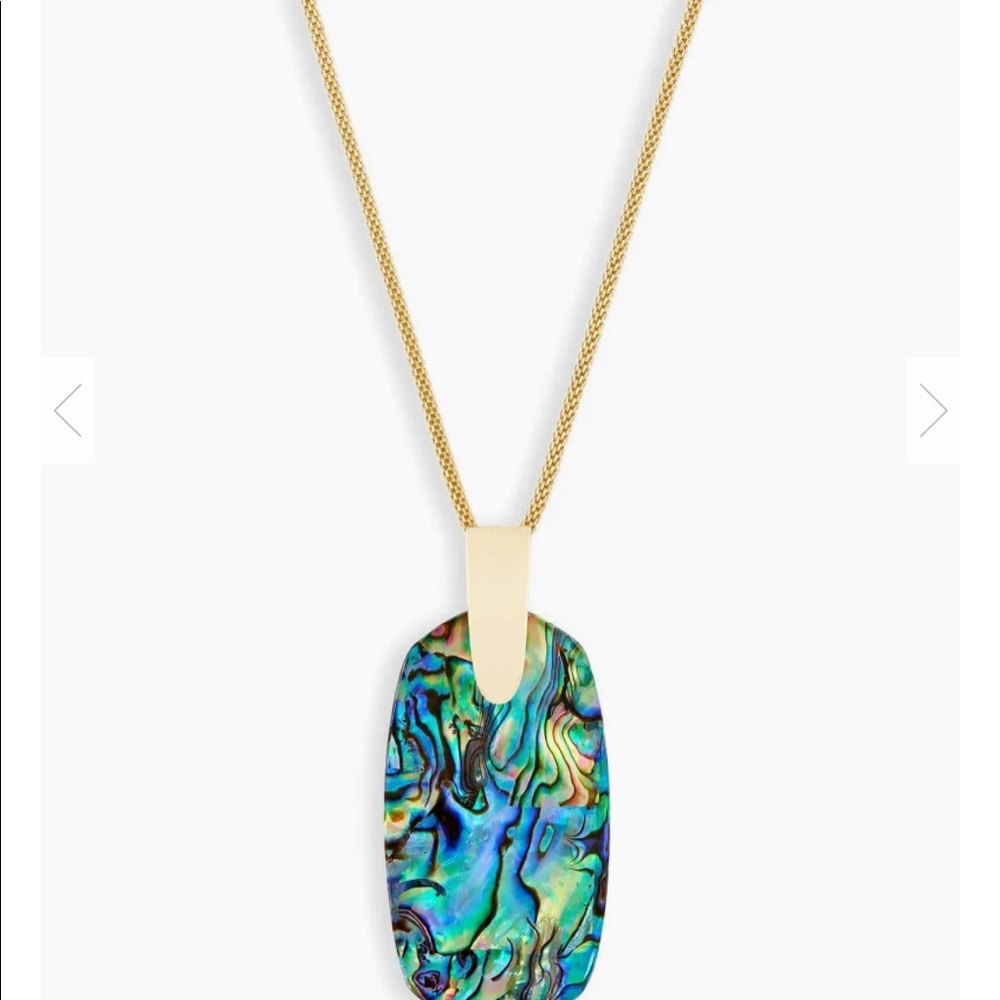 Kendra Scott Inez Gold Long Pendant Necklace NEW.